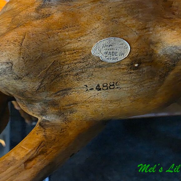 Vintage MCM Bull Figurine Planter Japan Matte Glaze Glossy Horns Napcoware - Picture 4 of 5